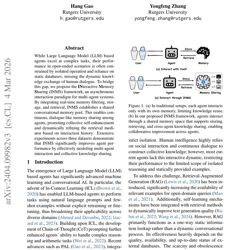 Memory Sharing for Large Language Model based Agents