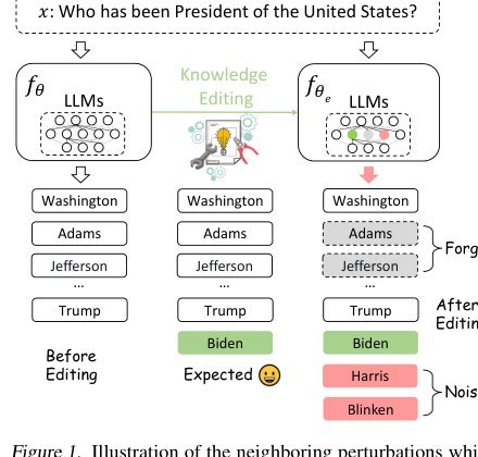 Neighboring Perturbations of Knowledge Editing on Large Language Models