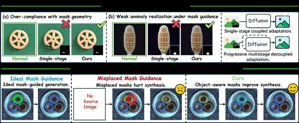 OSAGEN: Object-Aware Mask Priors and Multistage Decoupled Diffusion for Industrial Anomaly Generation Figure 1