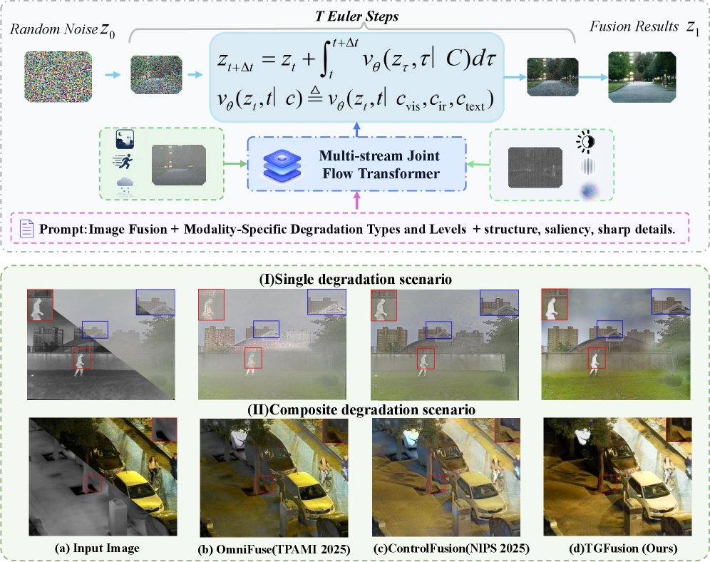 Unleashing the Power of Text: Text-Guided Flow Matching for Image Fusion under Complex Degradations Figure 1