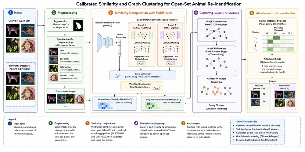 Calibrated Similarity and Graph Clustering for Open-Set Animal Re-Identification Figure 1