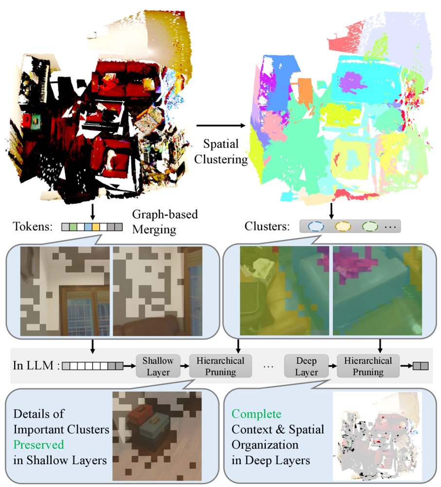 HiSC: Hierarchical Spatial Clustering Token Compression for Efficient 3D Scene Understanding Figure 1