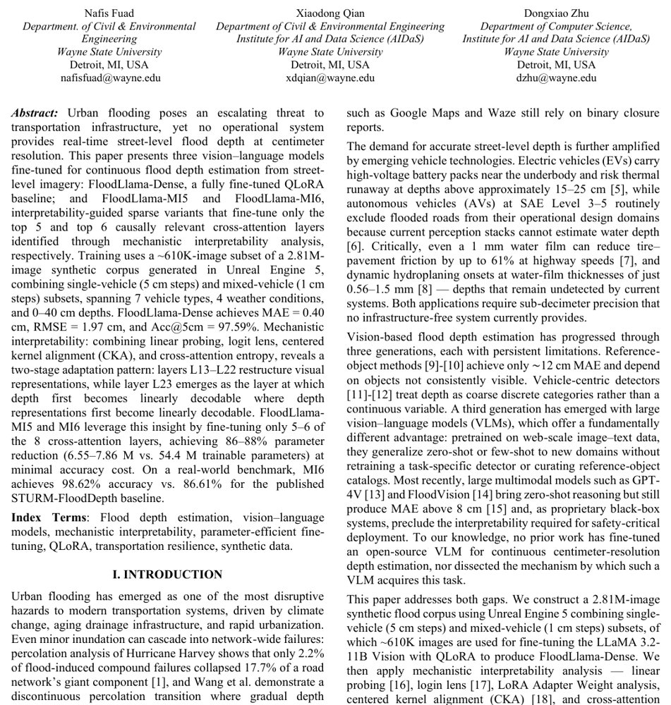 Mechanistic Interpretability-Guided Selective Fine-Tuning of Vision-Language Models for Centimeter-Level Flood Depth Estimation Figure 1