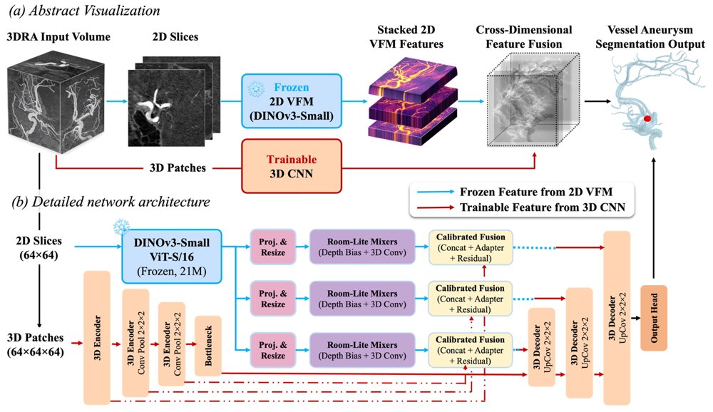 DINO-3DRA: Leveraging 2D Foundation Model Semantics for 3D Cerebral Aneurysm Segmentation Figure 1