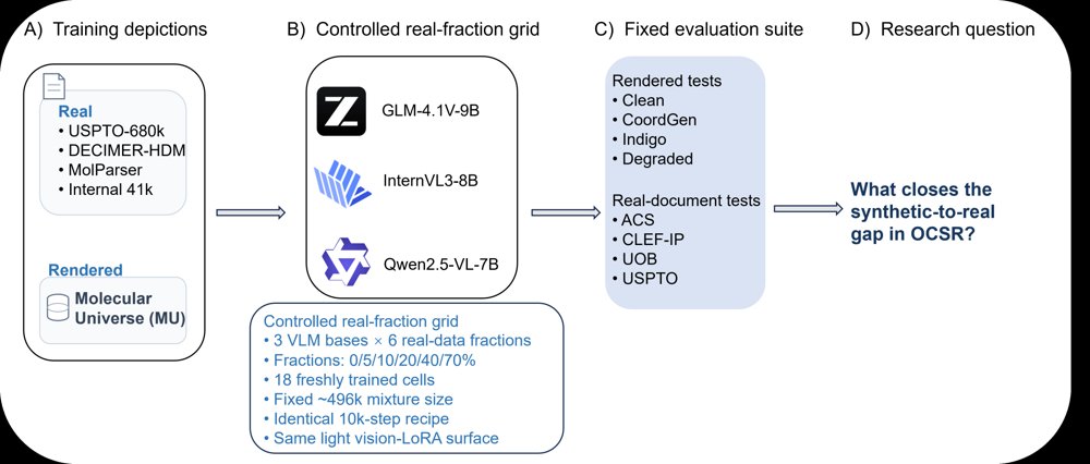 Real Data Closes Synthetic-to-Real Gap in Optical Chemical Structure Recognition Figure 1