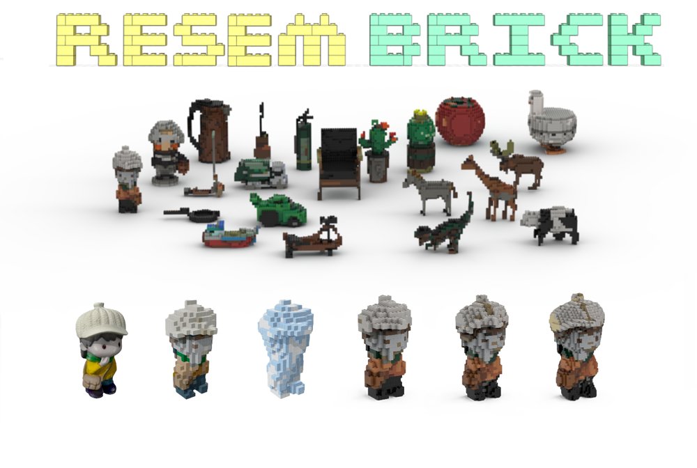 ResemBrick: Brick Reconstruction from Photographs with Perceptual Fidelity and Buildability Figure 1