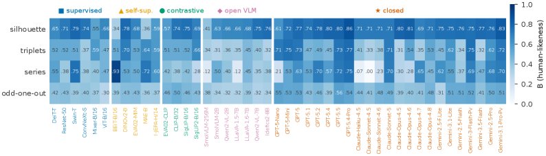 More Accurate, Less Human: Gestalt Grouping in Vision Models Figure 1