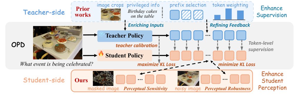 Is Better Teacher Supervision Enough? Unlocking Student-side Learning in Multimodal On-Policy Distillation Figure 1