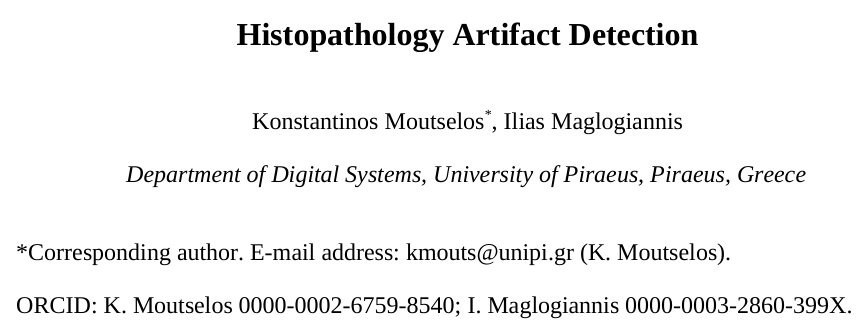 Tissue Detection Determines False Positives in Diffusion-Based Histopathology Artifact Detection Figure 1