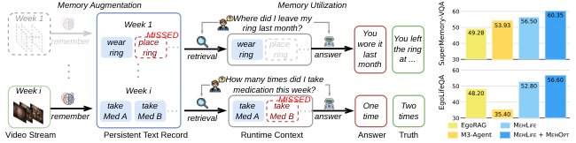 MemLife: Curating and Reasoning over Long-Term Egocentric Video Memories Figure 1