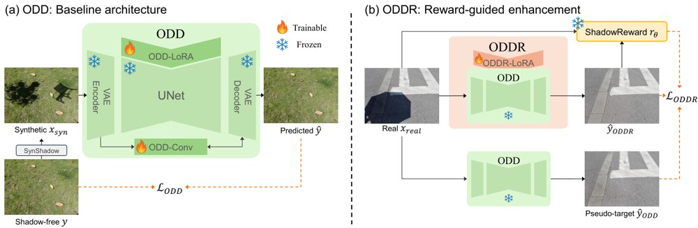 ODDR: One-Step Deshadow Diffusion via Reward Guidance Figure 1