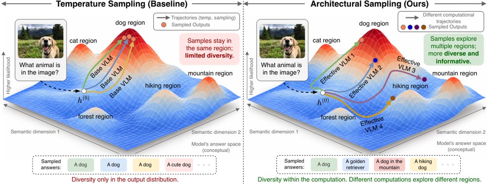 Architectural Sampling: Test-Time Scaling via Computational Diversity in Frozen Vision-Language Models Figure 1