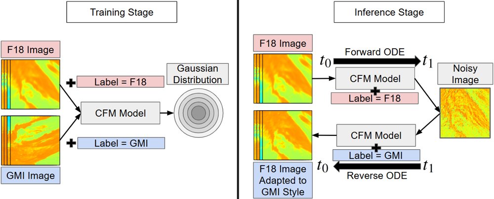 Unsupervised Domain Adaptation for Enhanced Radiometer Image Precipitation Estimation using Conditional Flow Matching Figure 1