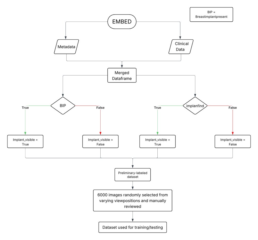 Image-Based Breast Implant Detection for Mammography Dataset Curation and Near-Real-Time Deployment: Comparing Foundation Models and Task-Specific Convolutional Models Figure 1