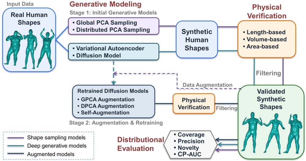Verifier-Guided Synthetic Augmentation for 3D Human Shape Generation Figure 1