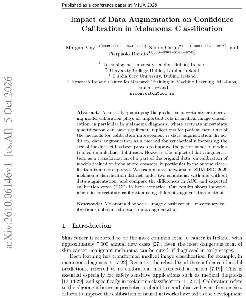 Impact of Data Augmentation on Confidence Calibration in Melanoma Classification Figure 1
