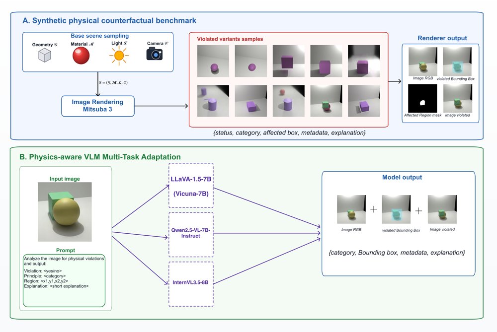 Do Vision Models Learn Physical Constraints or Rendering Shortcuts? A Counterfactual Benchmark for Grounded Physical Consistency Figure 1