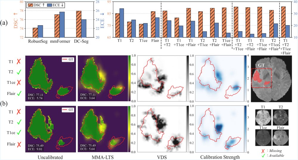 Missing Modality-Aware Calibration for Trustworthy Brain Tumor Segmentation Figure 1