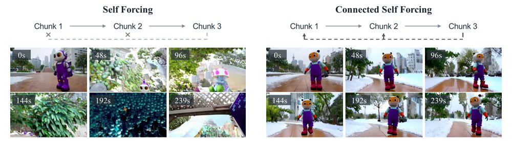 Connected Self Forcing: Beyond Local Learning in Video Autoregression Figure 1