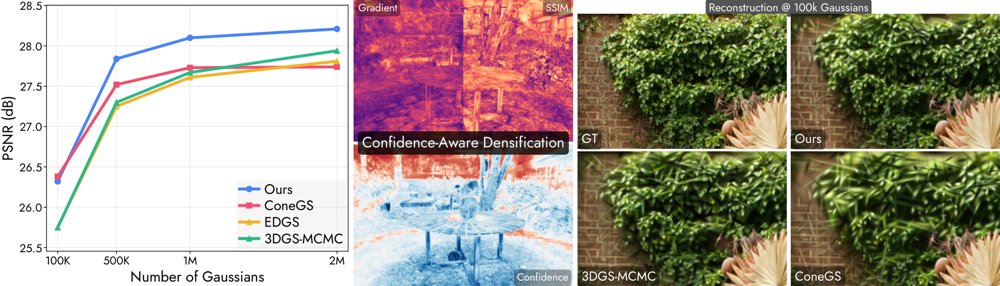 Efficient Confidence-Aware Densification for 3DGS Figure 1