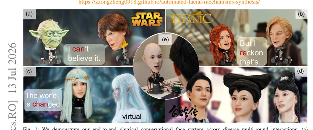 Automated Synthesis of Facial Mechanisms for Conversational Animatronic Robots Figure 1