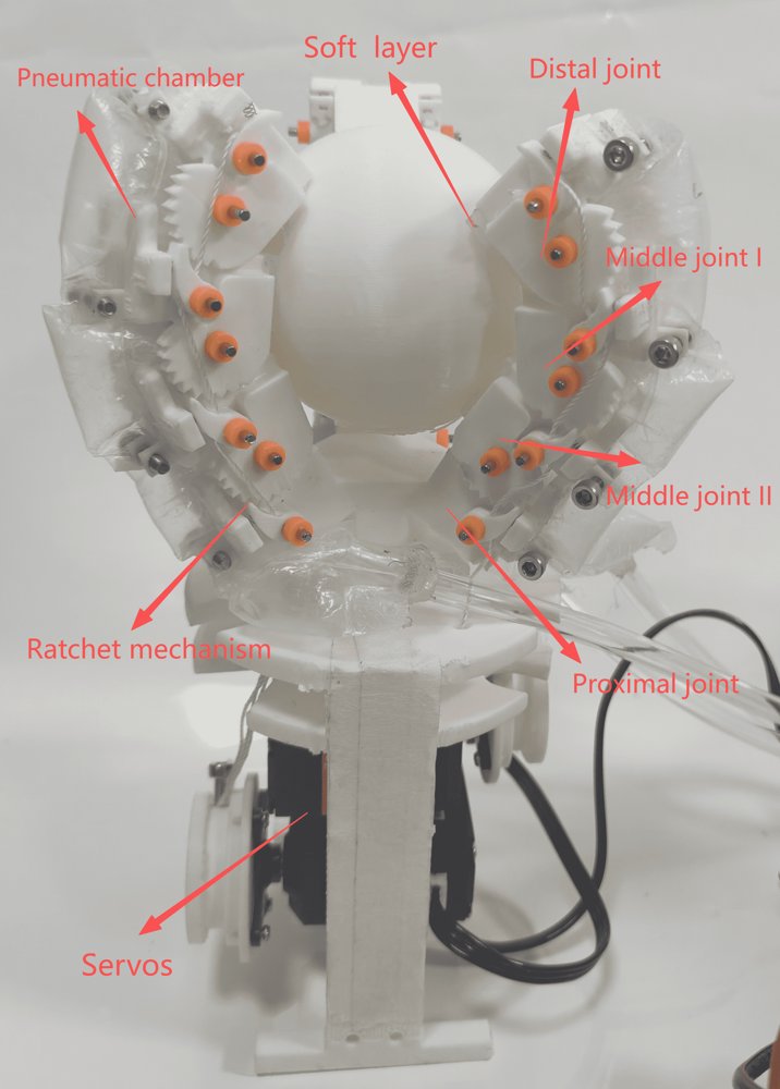 Hybrid Rigid-Soft Robotic Gripper with Shape Adaptation, Uniform Force Distribution, and Self-Locking Capabilities Figure 1