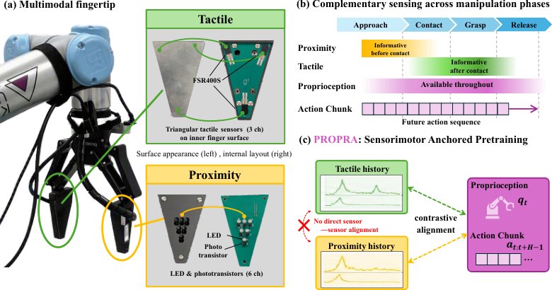Self-Supervised Anchoring of Fingertip Sensing to Proprioception and Proactive Actions for Robot Imitation Learning Figure 1
