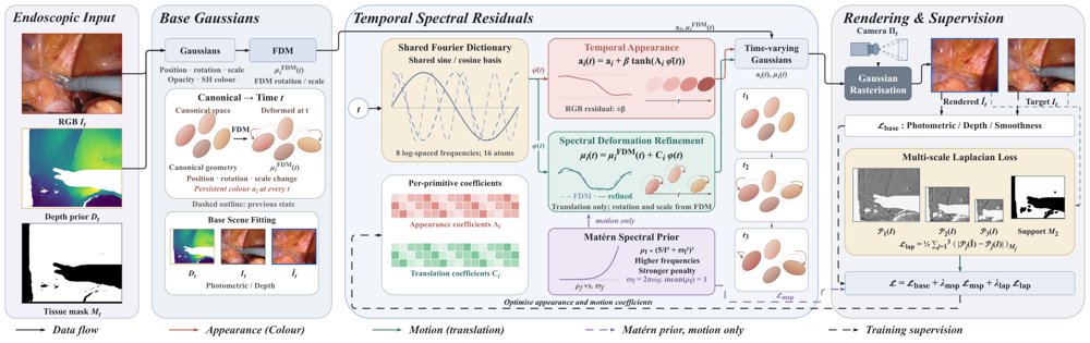 Endo-TSR: Temporal Spectral Modeling of Appearance and Motion for Endoscopic Reconstruction Figure 1