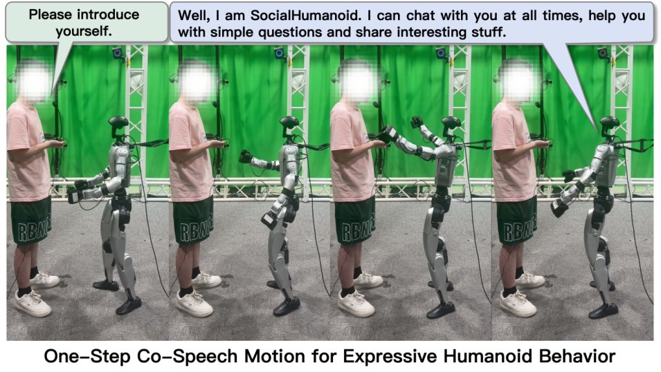 SocialHumanoid: Towards Expressive Humanoid Behavior via One-Step Co-Speech Motion Generation Figure 1