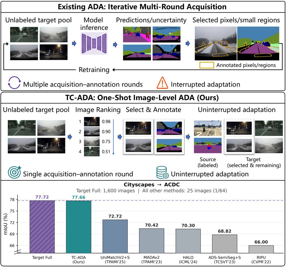 TC-ADA: One-Shot Active Domain Adaptation for Semantic Segmentation Figure 1