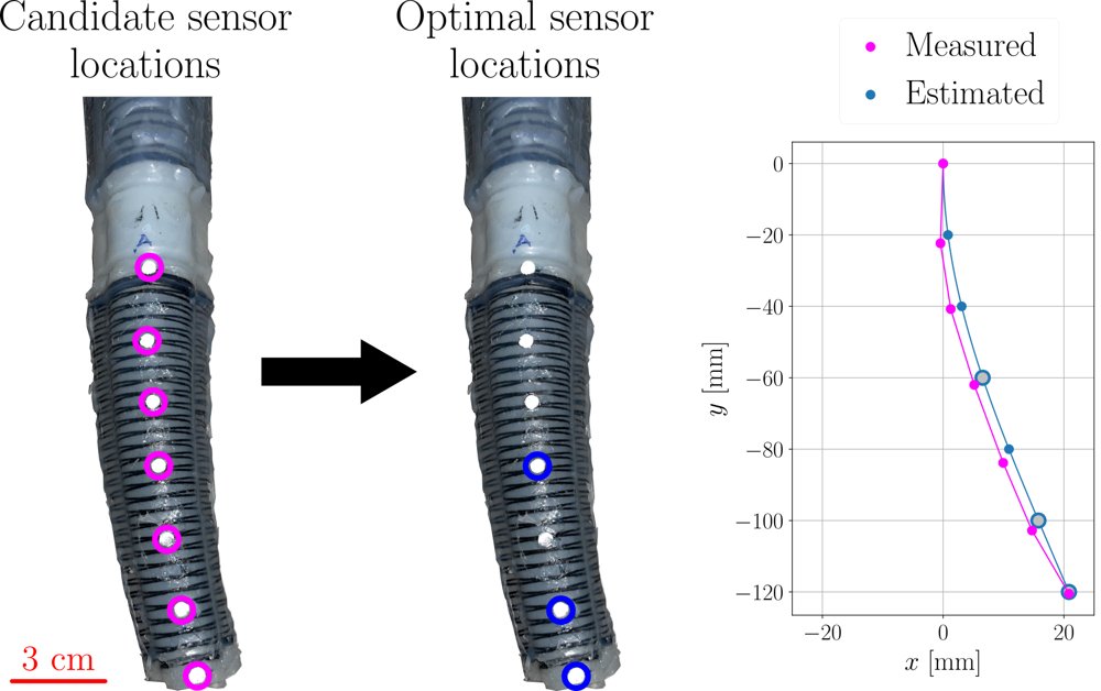 Observability-Informed Optimal Sensor Placement for Soft Robots Figure 1