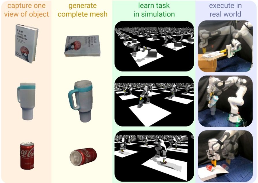 ZeroBot: Learning from Scratch in Minutes with Generative Real2Sim Figure 1