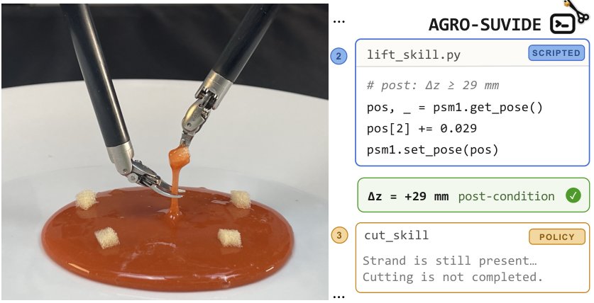AGRO-SUVIDE: Agentic Robotics for Surgical Viscoelastic Debridement Figure 1