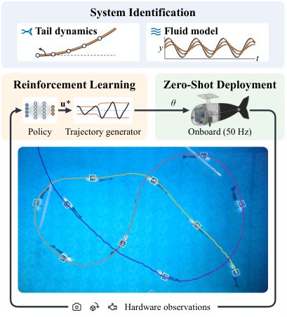 All You Need Is Low Fidelity: Zero-Shot Sim-to-Real of Learned Robotic Fish Control Figure 1