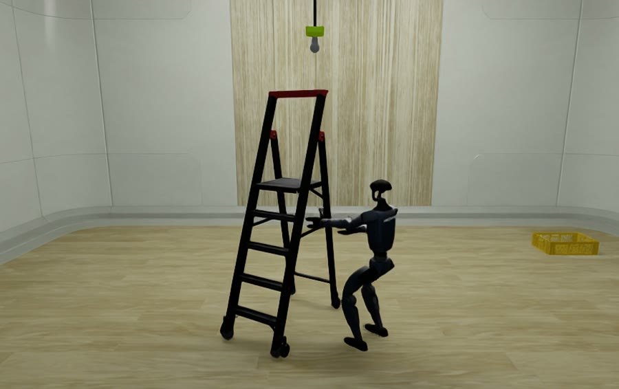 Fiatlux: A Long-Horizon Benchmark for Humanoid Ladder Climbing and Light-Bulb Replacement Figure 1