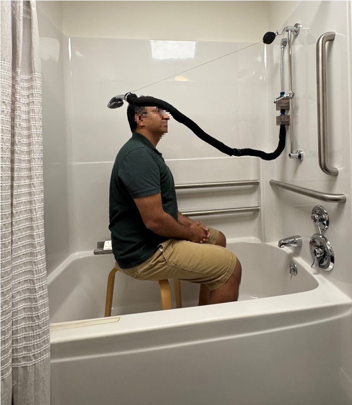 ShowerFlex: Achieving Pseudo-Static Balancing in a Continuum Shower Hose Figure 1