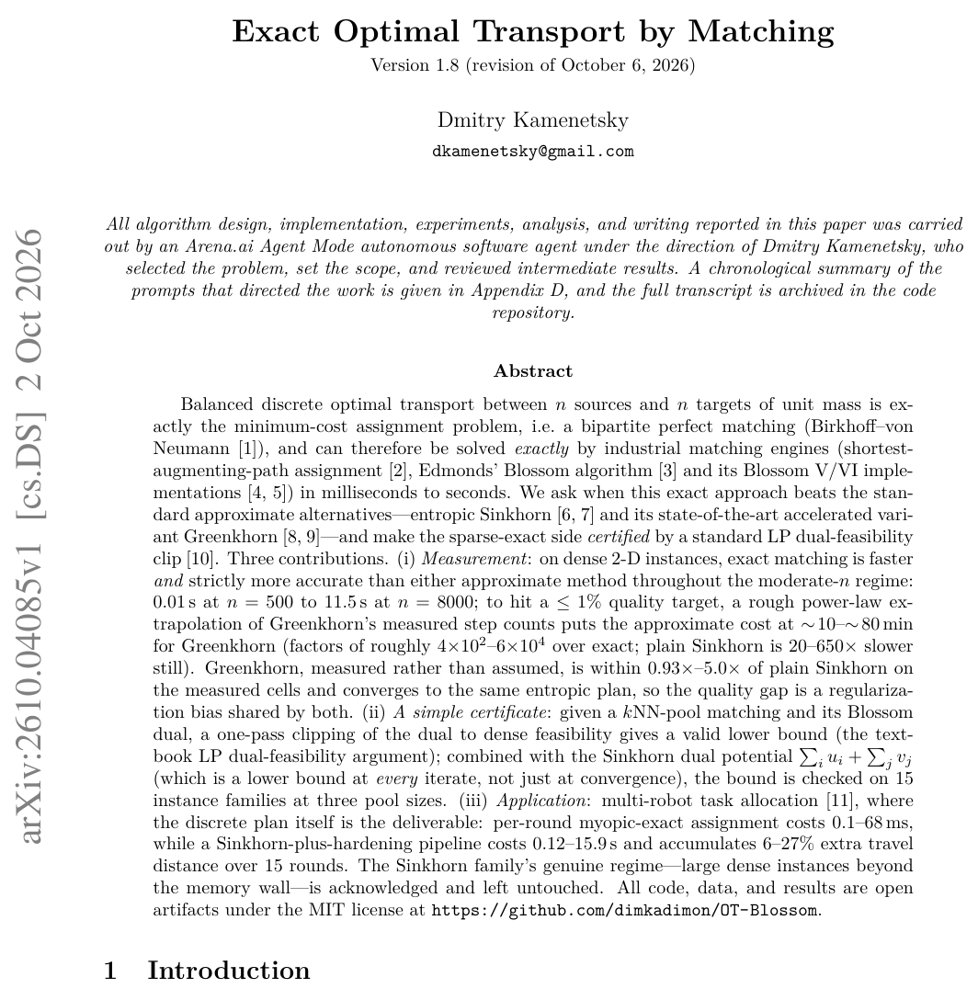 Exact Optimal Transport by Matching Figure 1