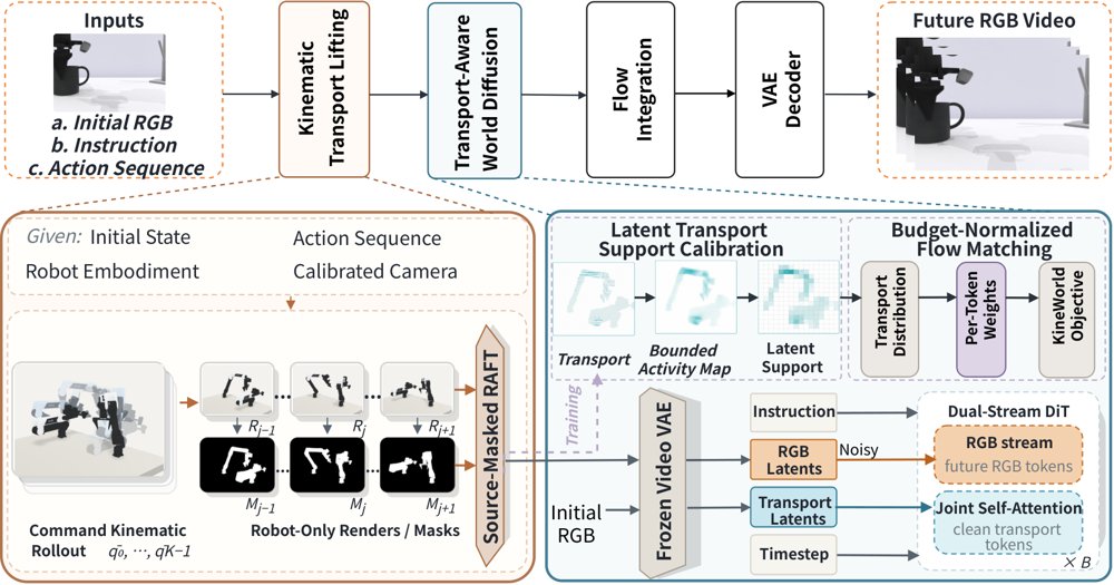 KineWorld: Action-Induced Transport Fields for Embodied World Modeling Figure 1