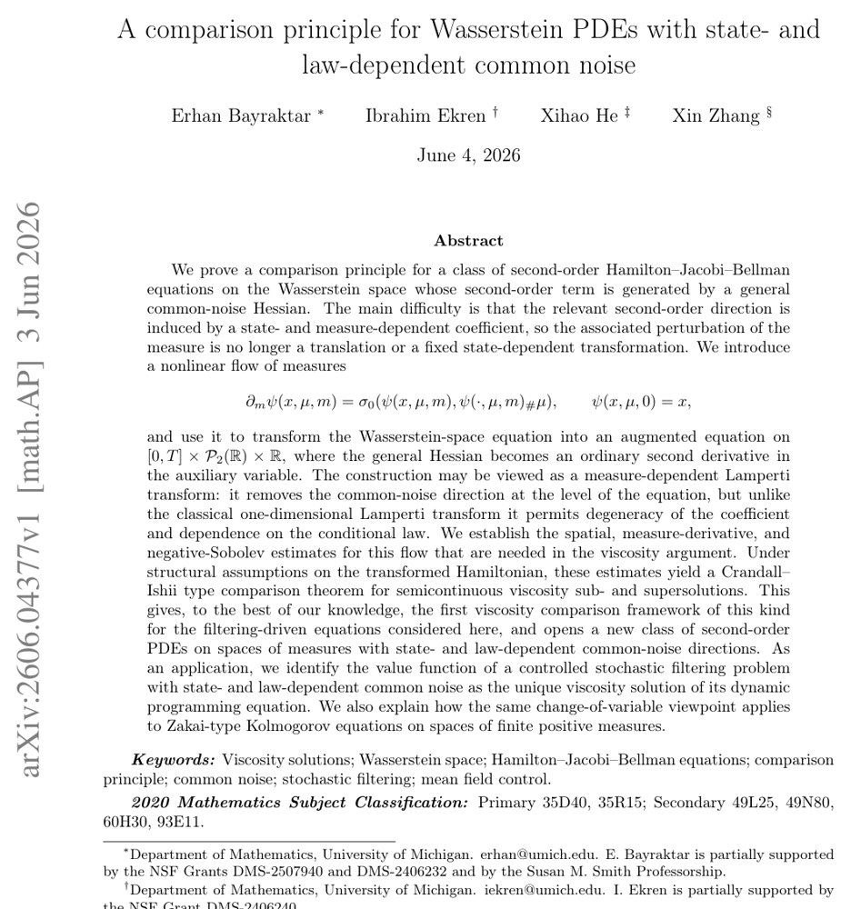 A comparison principle for Wasserstein PDEs with state- and law-dependent common noise Figure 1