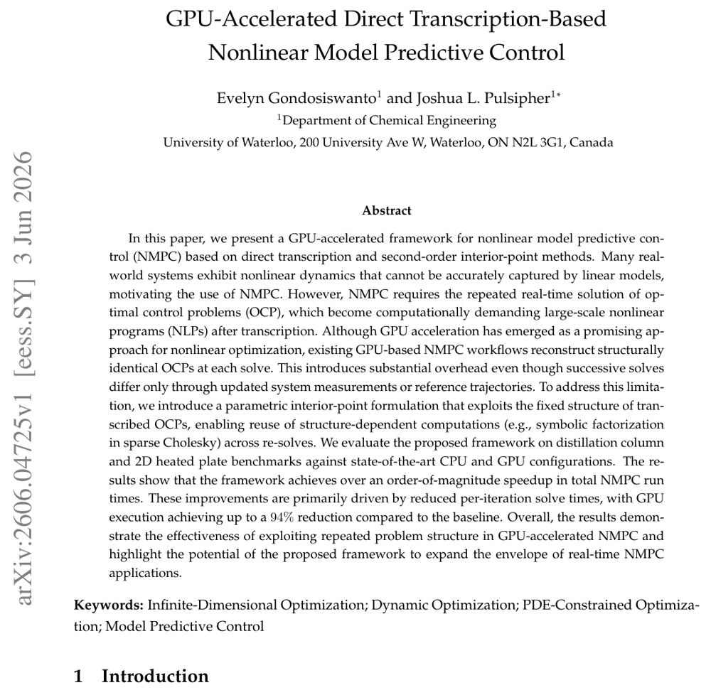 GPU-Accelerated Direct Transcription-Based Nonlinear Model Predictive Control Figure 1