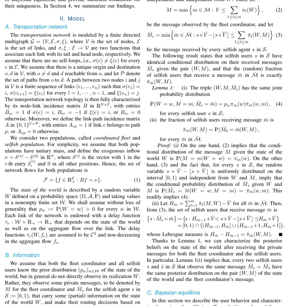 Bayesian Equilibria of Heterogeneous Non-Atomic Routing Games with Private Information Figure 1