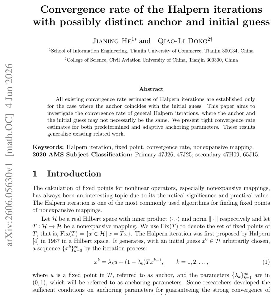 Convergence rate of the Halpern iterations with possibly distinct anchor and initial guess Figure 1