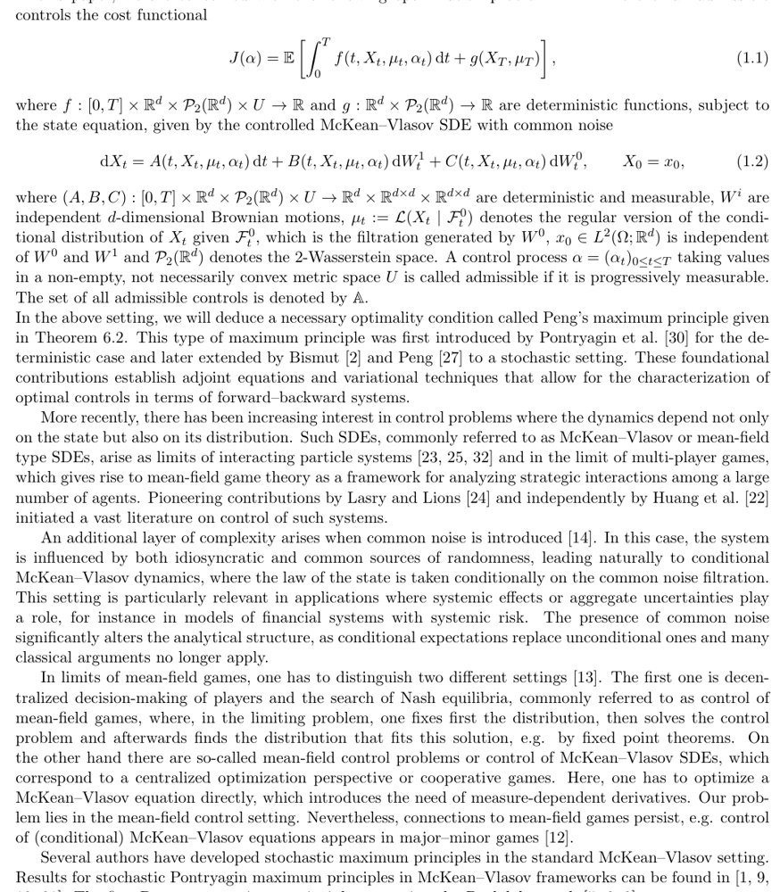 Peng's Maximum Principle for McKean-Vlasov Stochastic Differential Equations with Common Noise Figure 1