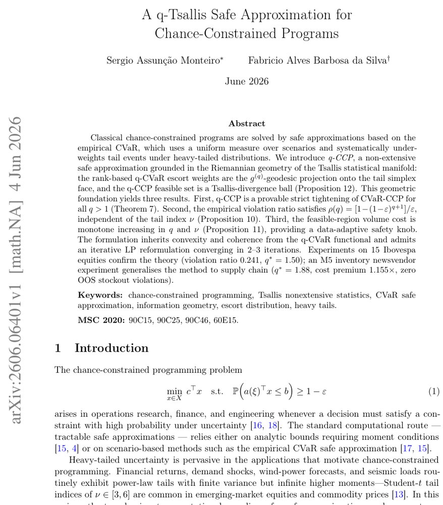A q-Tsallis Safe Approximation for Chance-Constrained Programs Figure 1