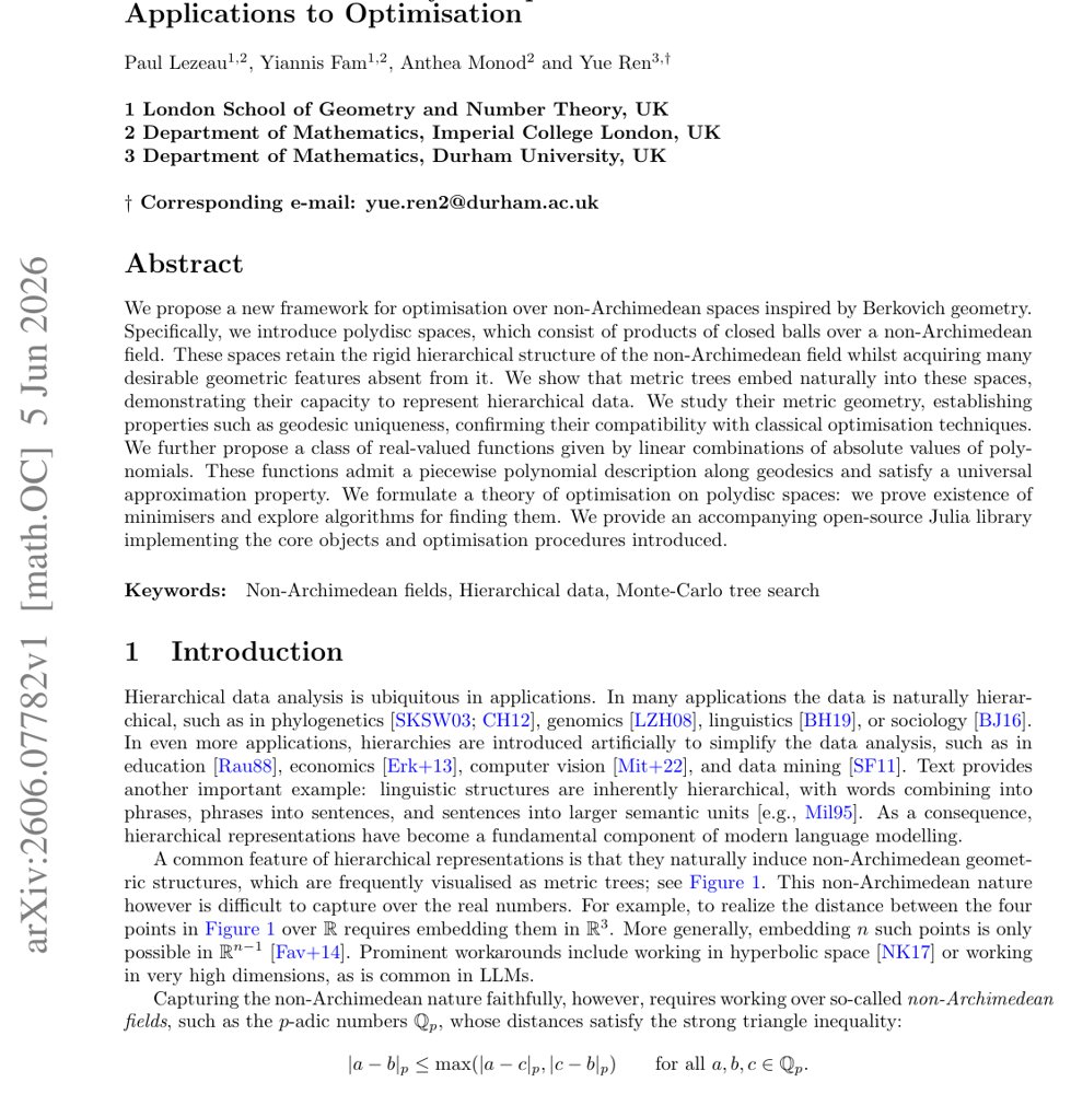 Non-Archimedean Polydisc Spaces and Applications to Optimisation Figure 1