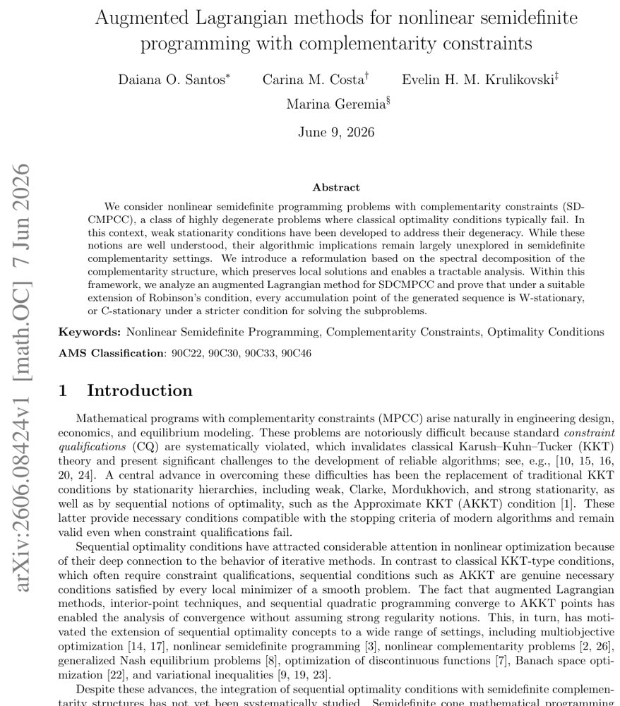 Augmented Lagrangian methods for nonlinear semidefinite programming with complementarity constraints Figure 1