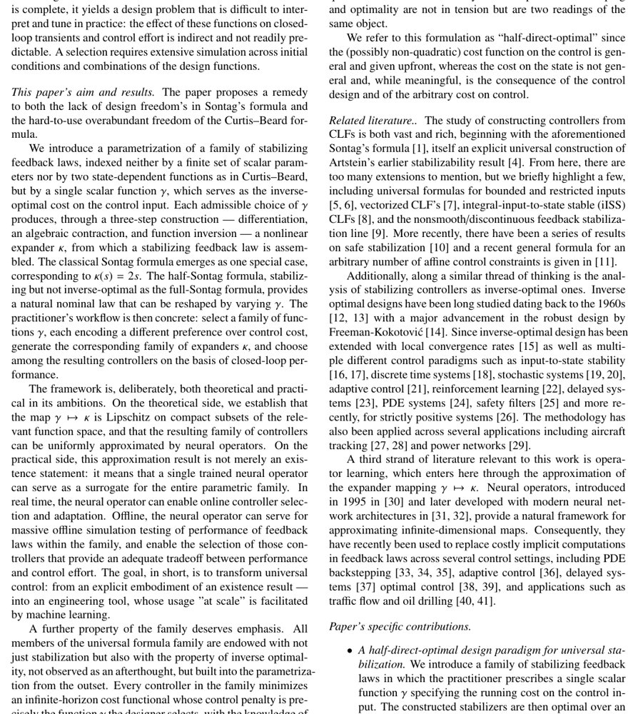 Families of Control-Cost-Parametrized Inverse-Optimal Universal Stabilizers Figure 1