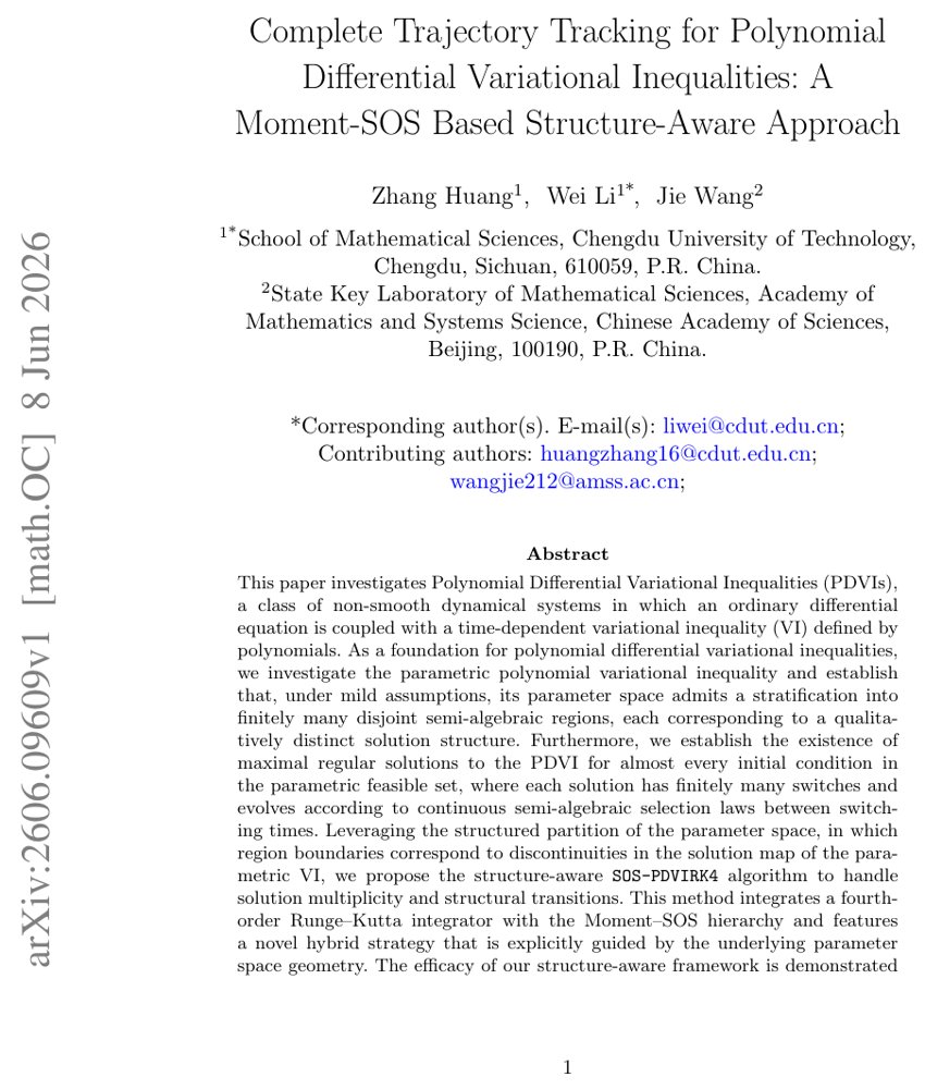 Complete Trajectory Tracking for Polynomial Differential Variational Inequalities: A Moment-SOS Based Structure-Aware Approach Figure 1