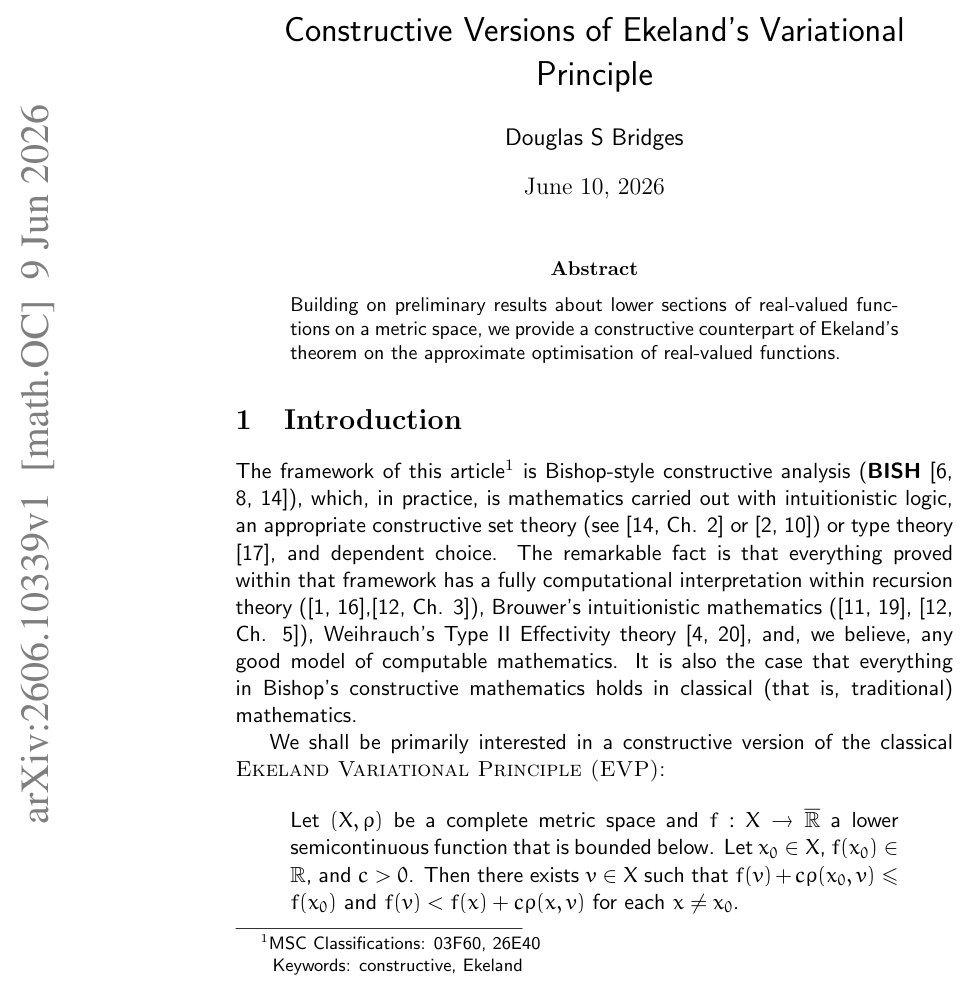 Constructive Versions of Ekeland's Variational Principle Figure 1