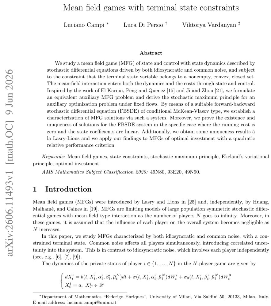 Mean field games with terminal state constraints Figure 1